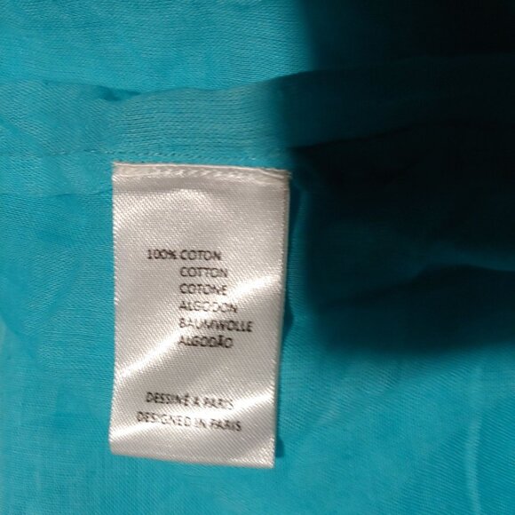 Anouk Grenwal Sangria Button Turquoise Tiered Pockets Birds Embroidery L  NWT - Picture 14 of 14